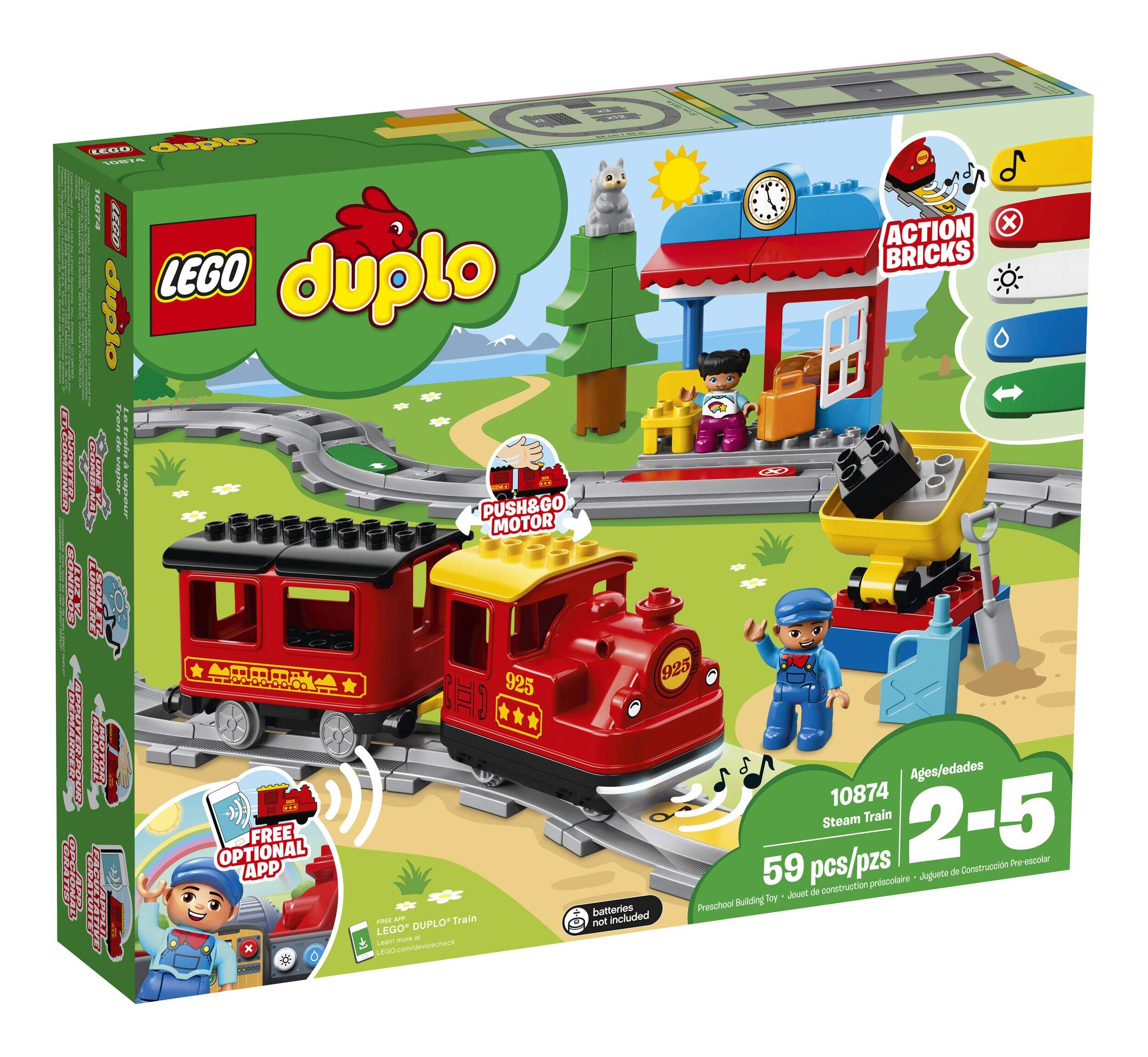 LEGO® DUPLO® Steam Train - 10874 Front_Angled_Right