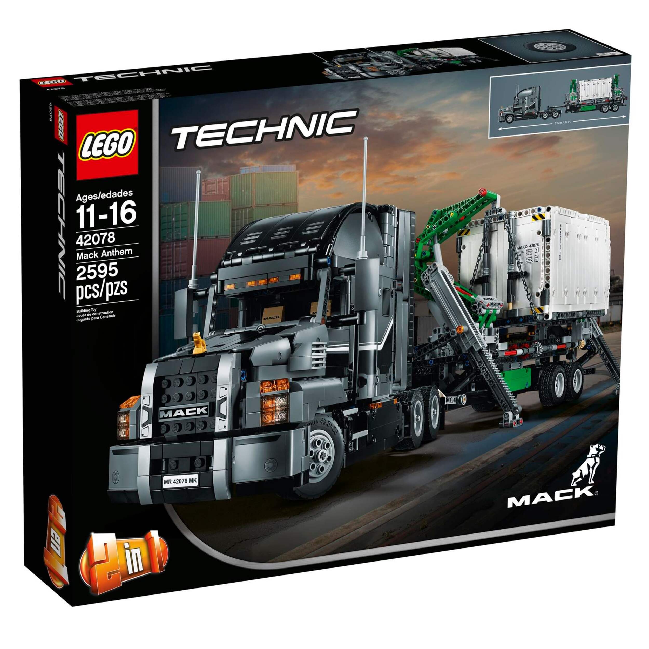 LEGO® Technic Mack Anthem - 42078 Front_Angled_Right