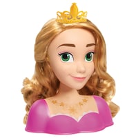 Disney Princess Deluxe Hair Styling Head Toy with 14 Accessories, Assorted, Ages 3+