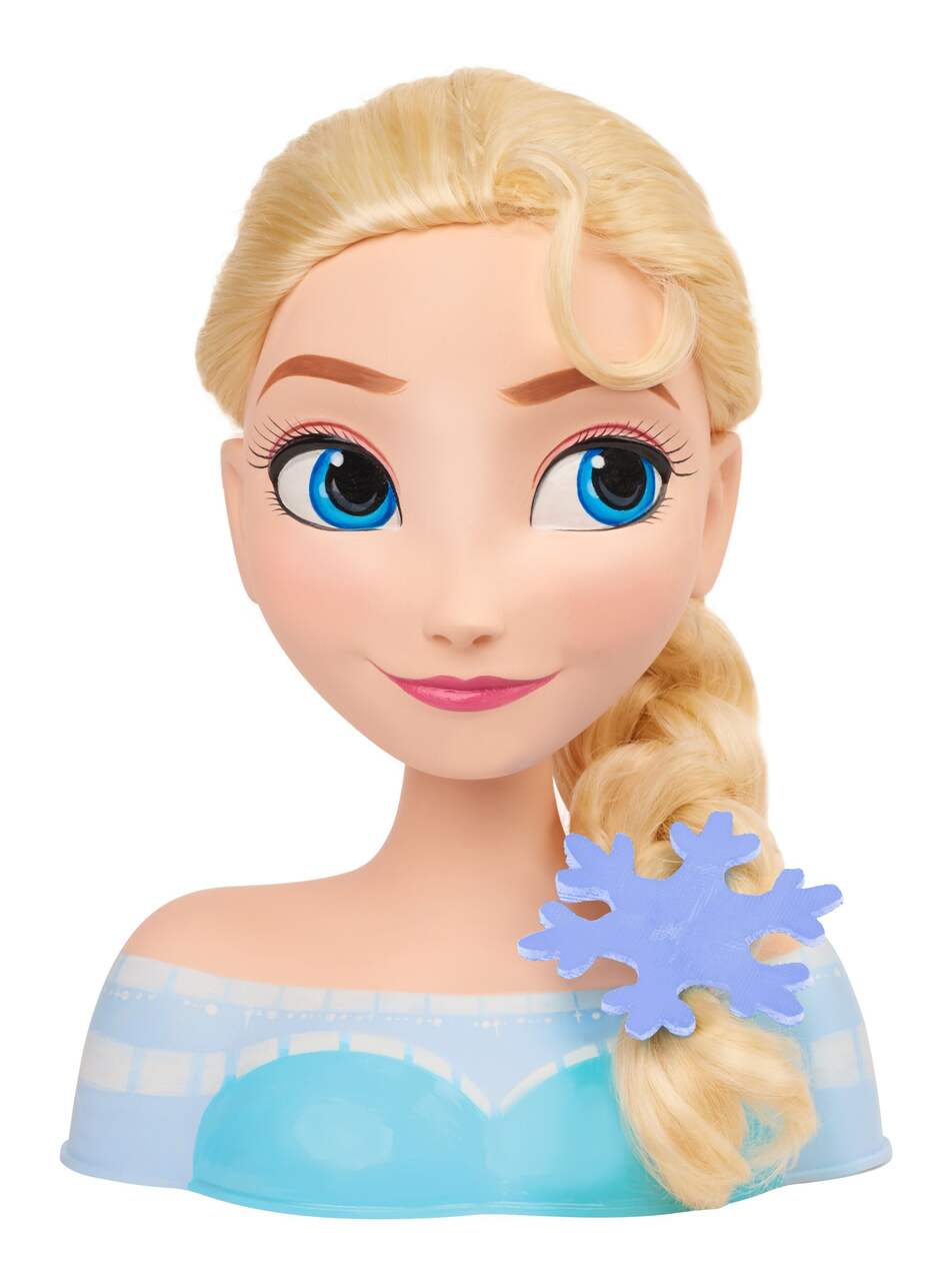 Tête de Coiffure d'Elsa de La Reine Des Neiges 2 Disney (14 éléments) Tête  de Coiffure d'Elsa de La Reine Des Neiges 