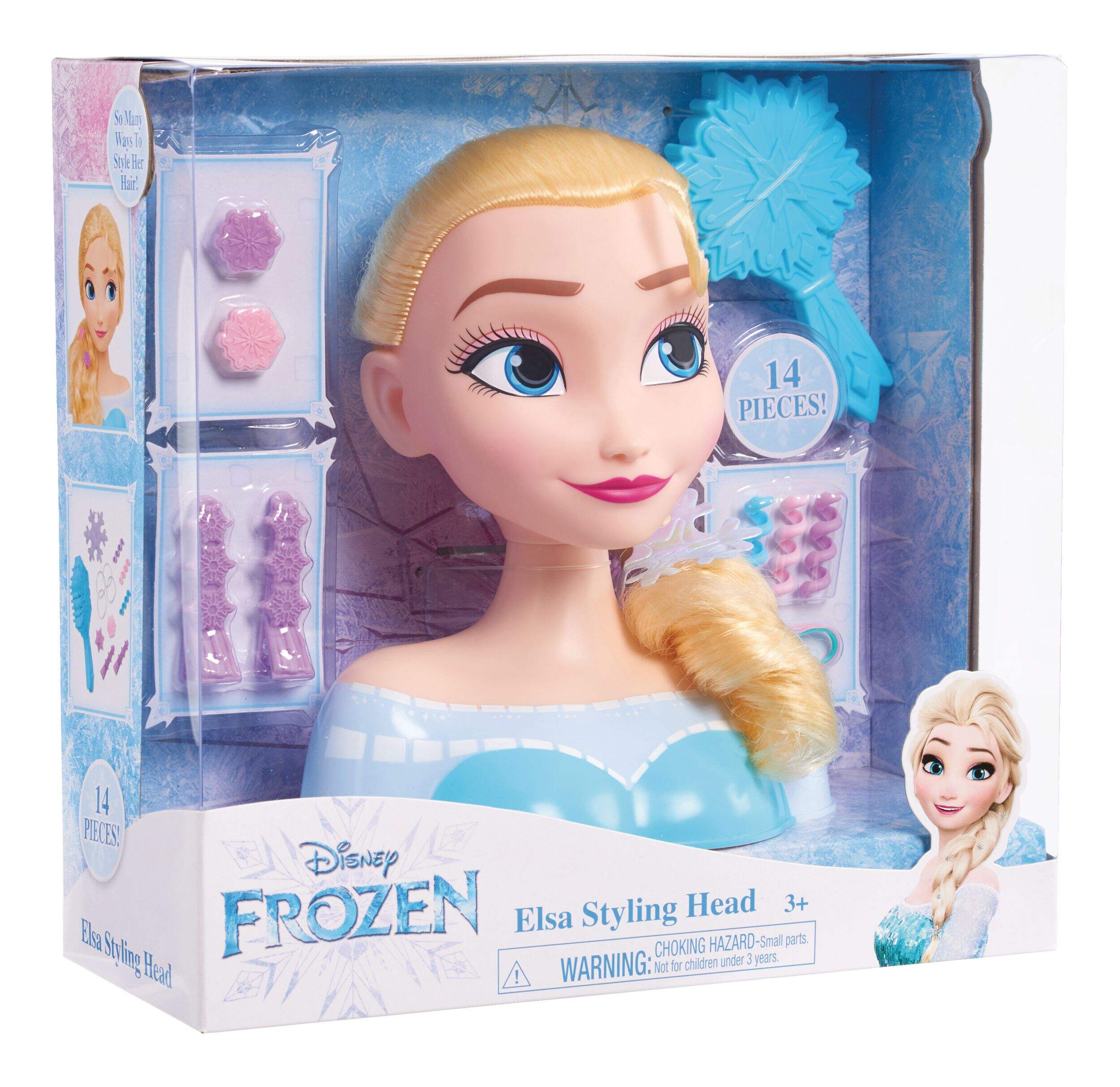 Disney Frozen Elsa Basic Hair Styling Head Toy W14 Pcs Of Accessories Ages 3 Canadian Tire 