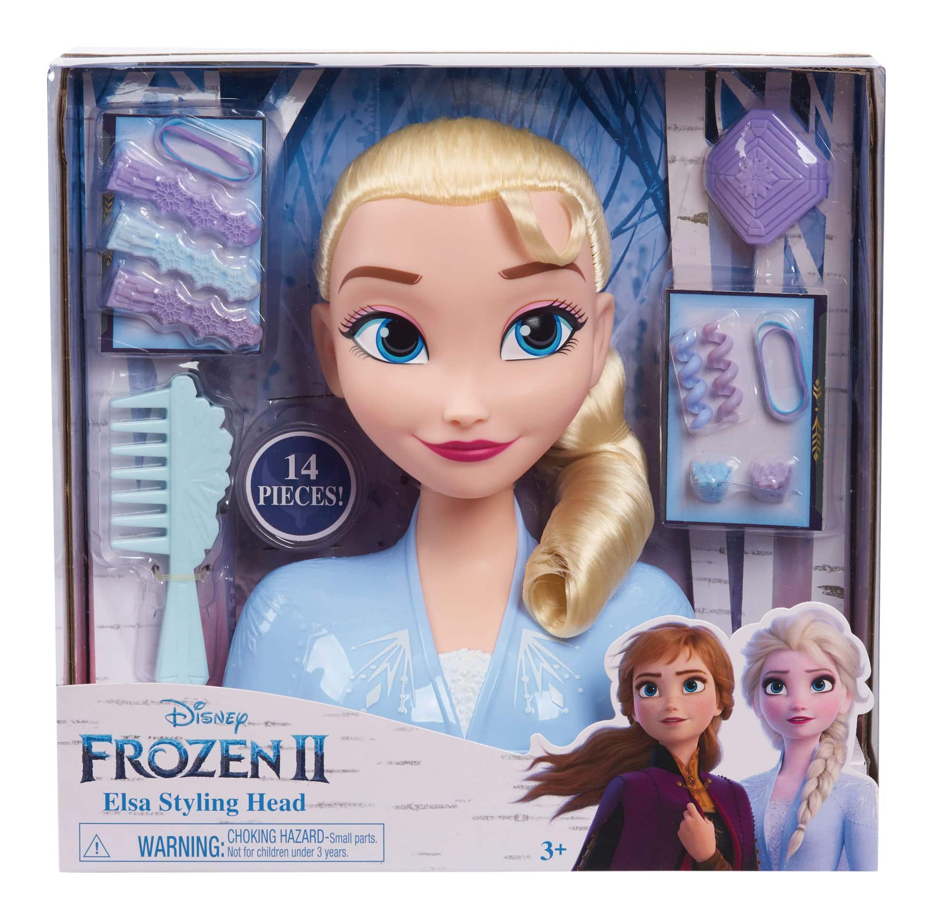 Tête à coiffer de base Disney La Reine des neiges Elsa avec 14