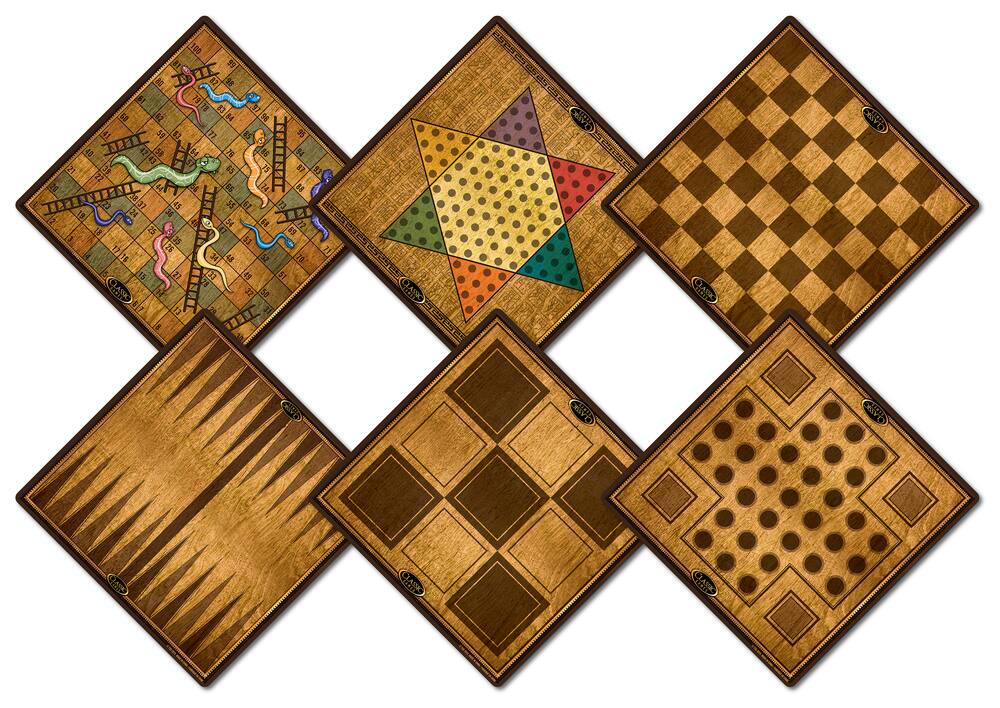 Tcg Toys 7 In 1 Classic Wood Board Games Set Ages 6 Canadian Tire