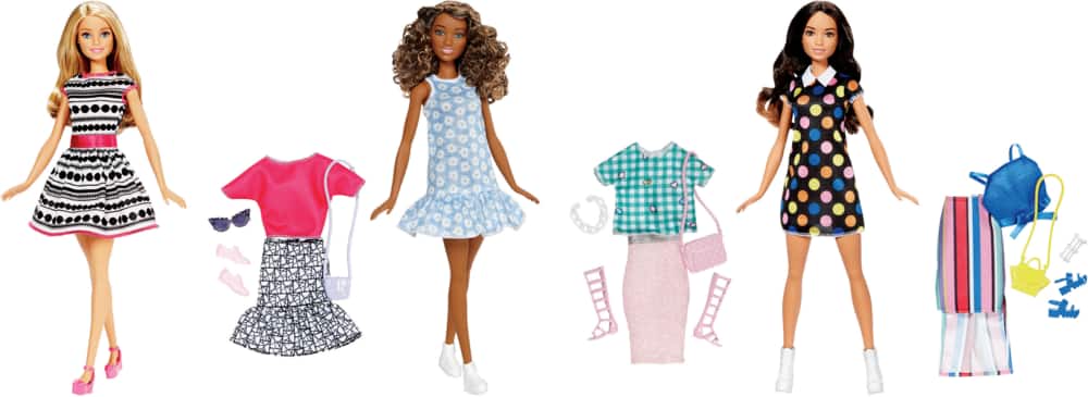 Barbie Fashions Multipack Doll Clothes Outfits Wardrobes Party Dress Shoes Bags 
