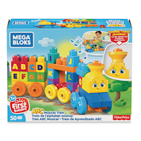 Fisher Price Mega Bloks First Builders ABC Musical Learning Train Playset, 50 pc, Ages 1+ Front_Elevated