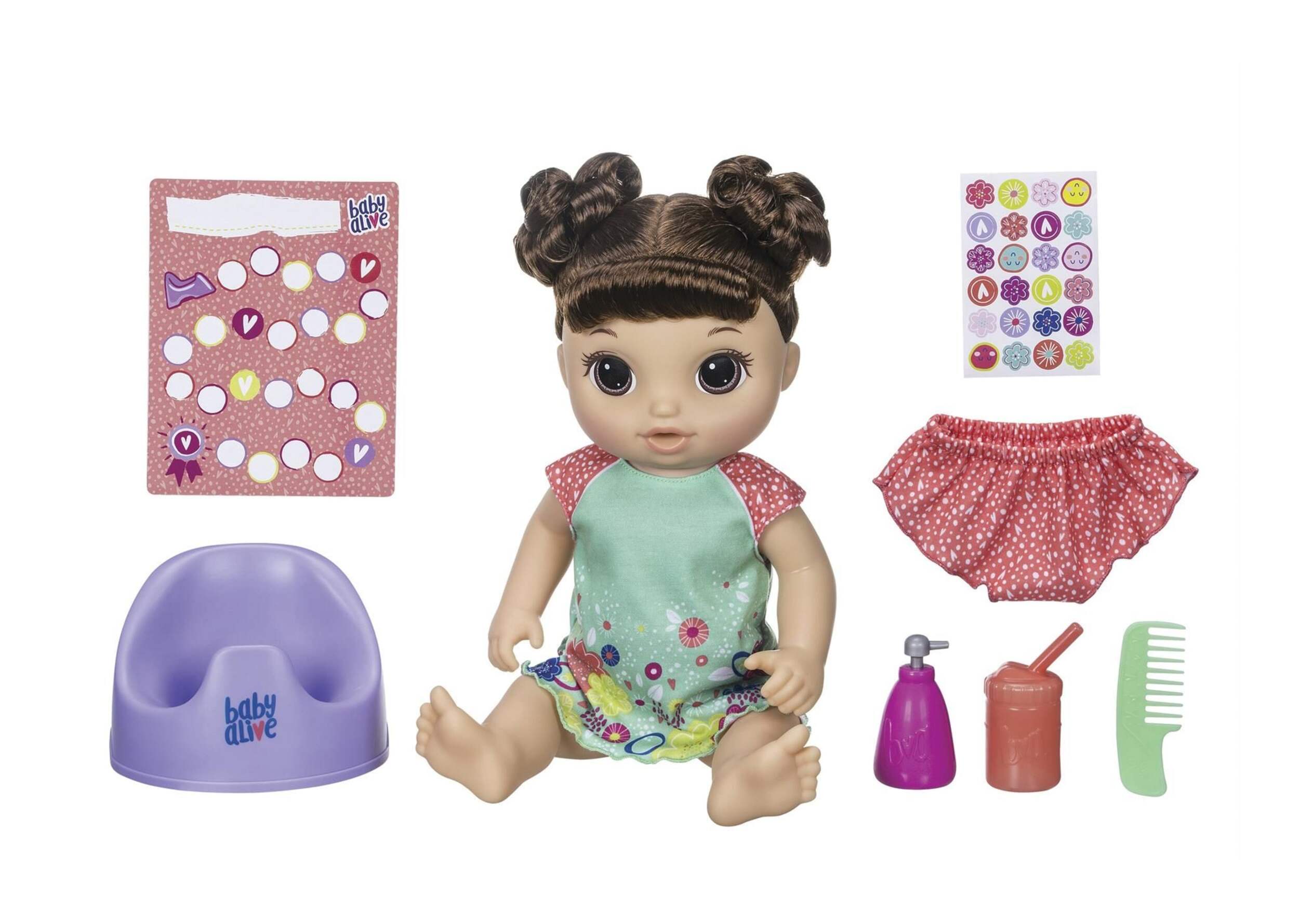 Baby Alive Potty Dance Baby Doll, Brunette Composite_or_Mixed