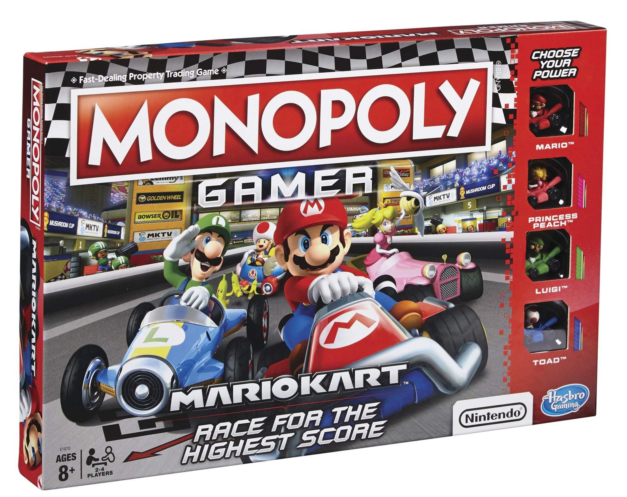 Hasbro Monopoly Gamer Mario Kart Game Front_Angled_Right