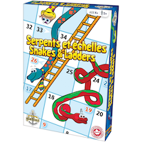 Editions Gladius Snakes & Ladders Classic Family Board Game Set, Ages 4+ Front_Angled_Left