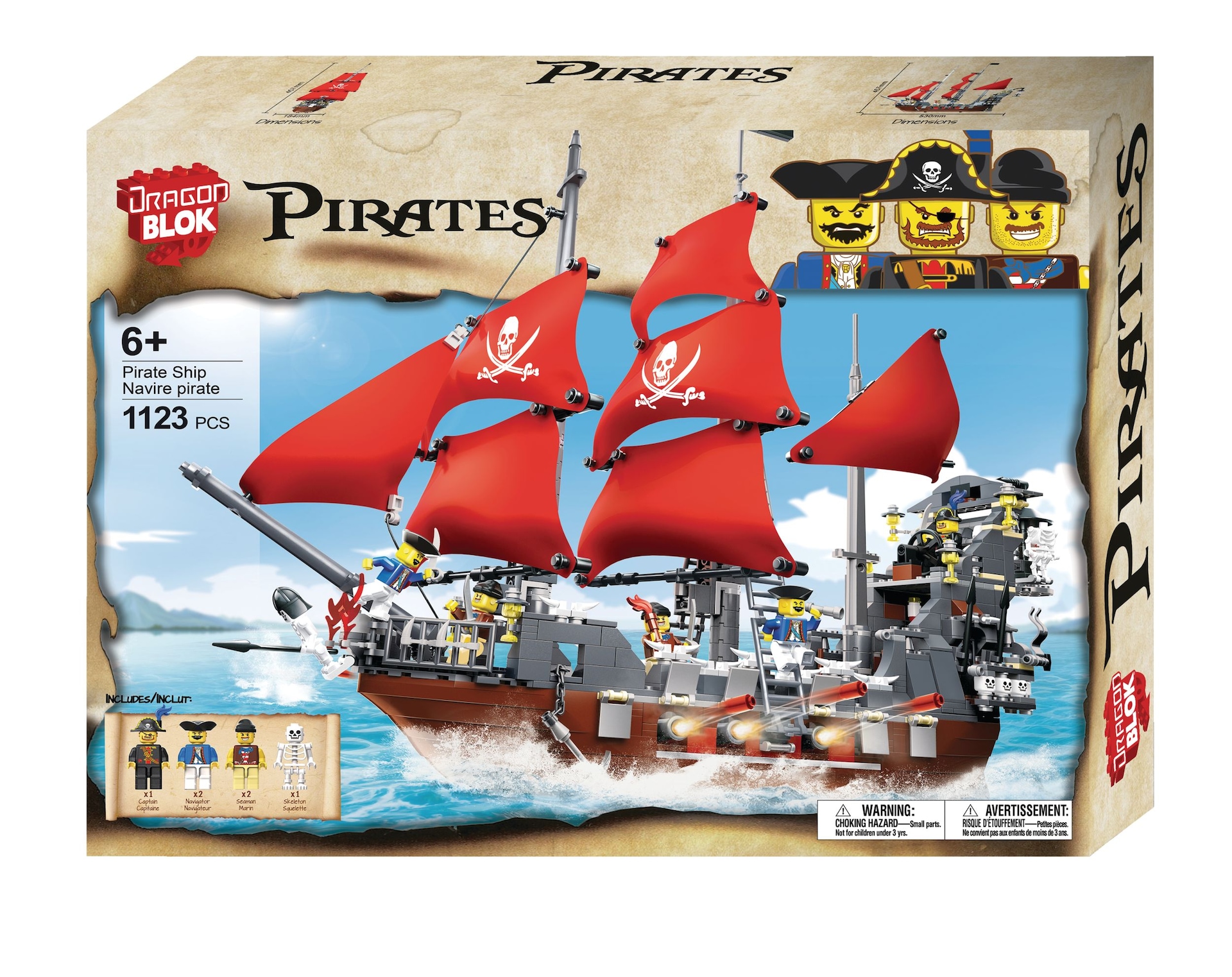 Dragonblok Pirate Ship Building Set, 1123-pc | Canadian Tire