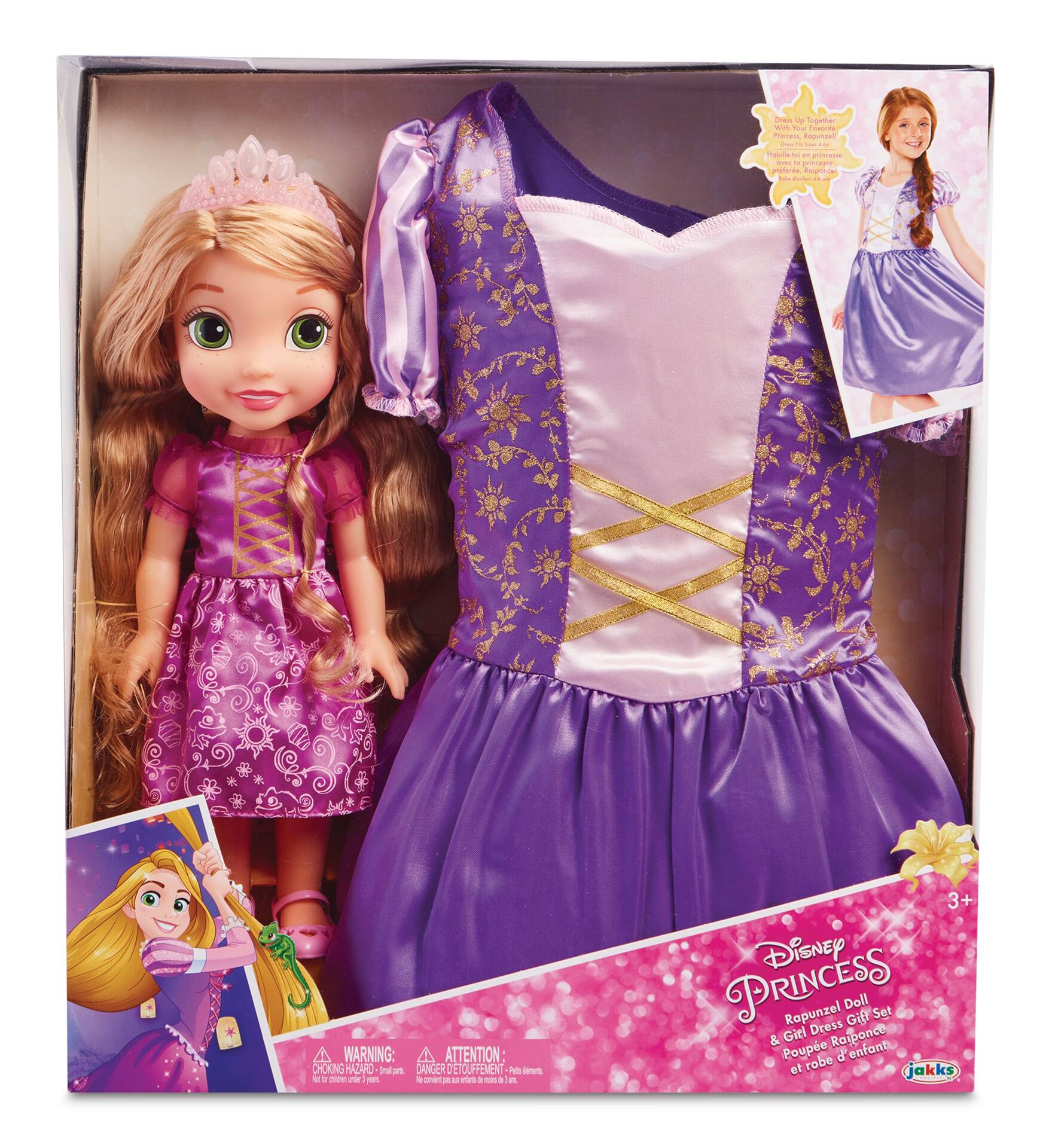 Disney princess doll and deals dress up set