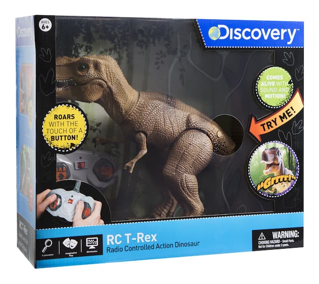 Discovery Remote Controlled T-Rex Action Dinosaur Toy, 15-in, Ages 6 ...