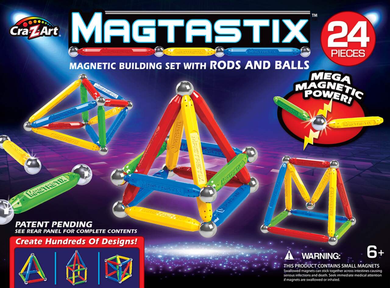 Jeu de construction magnétique Cra-Z-Art Magtastix, paq. 70, 6 ans