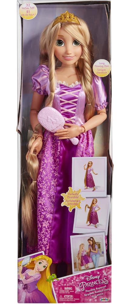 Disney Princess Rapunzel Play Date Doll Toy w/Long Flowing Hair, 32-in,  Ages 3+ | Canadian Tire