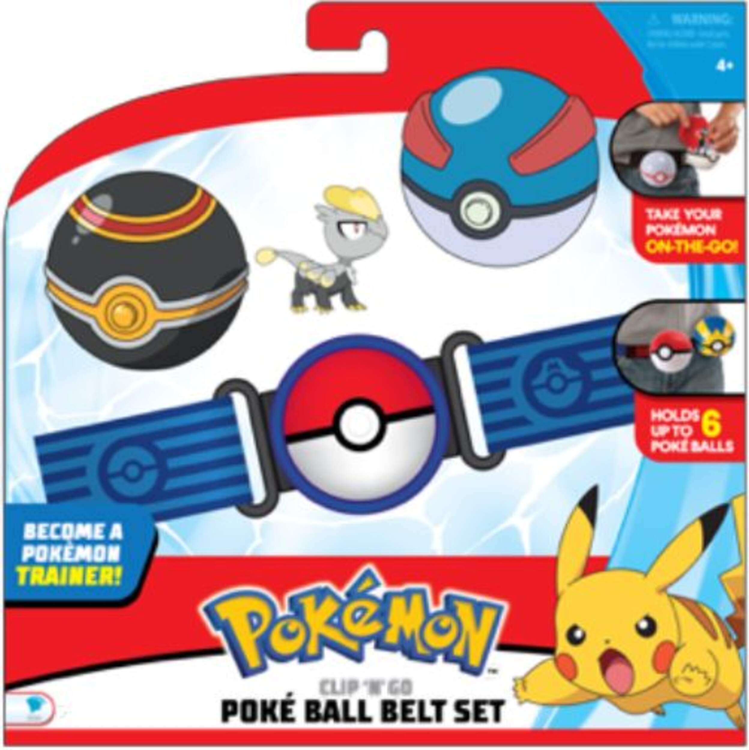 Pokémon Clip 'N' Go Poké Ball Belt Set With 2-Inch Action Figure & Balls, Assorted, Age 4+ Front_Flat