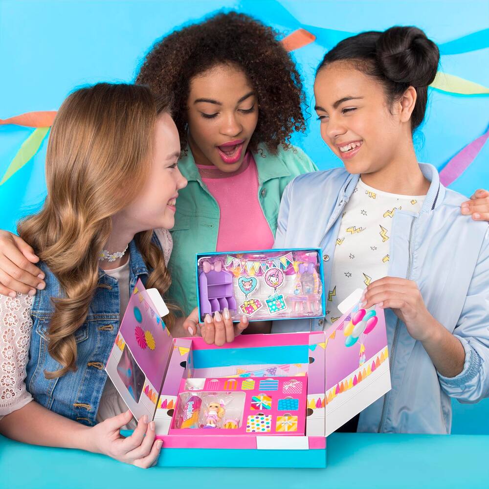 New Girl's Party Popteenies Party Time Baby Surprise Set Toys For Kids Children 