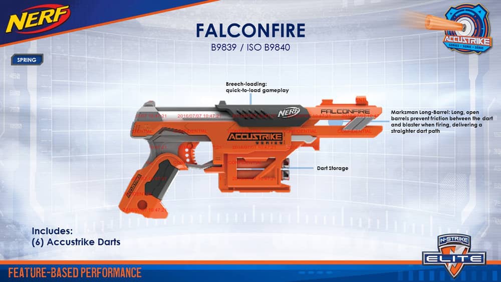 Foudroyeur Nerf Elite N-Strike Accustrike Falconfire
