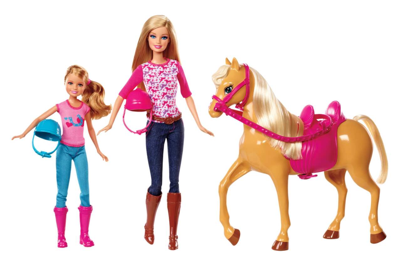 Barbie - Cheval saut d'obstacle + 1 Poupée > idees enfants