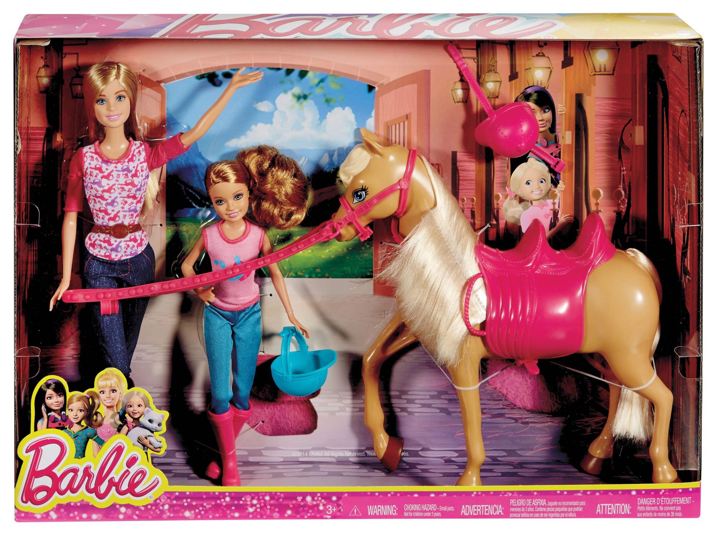 Barbie Doll Horse Riding Lesson Set Front_Elevated
