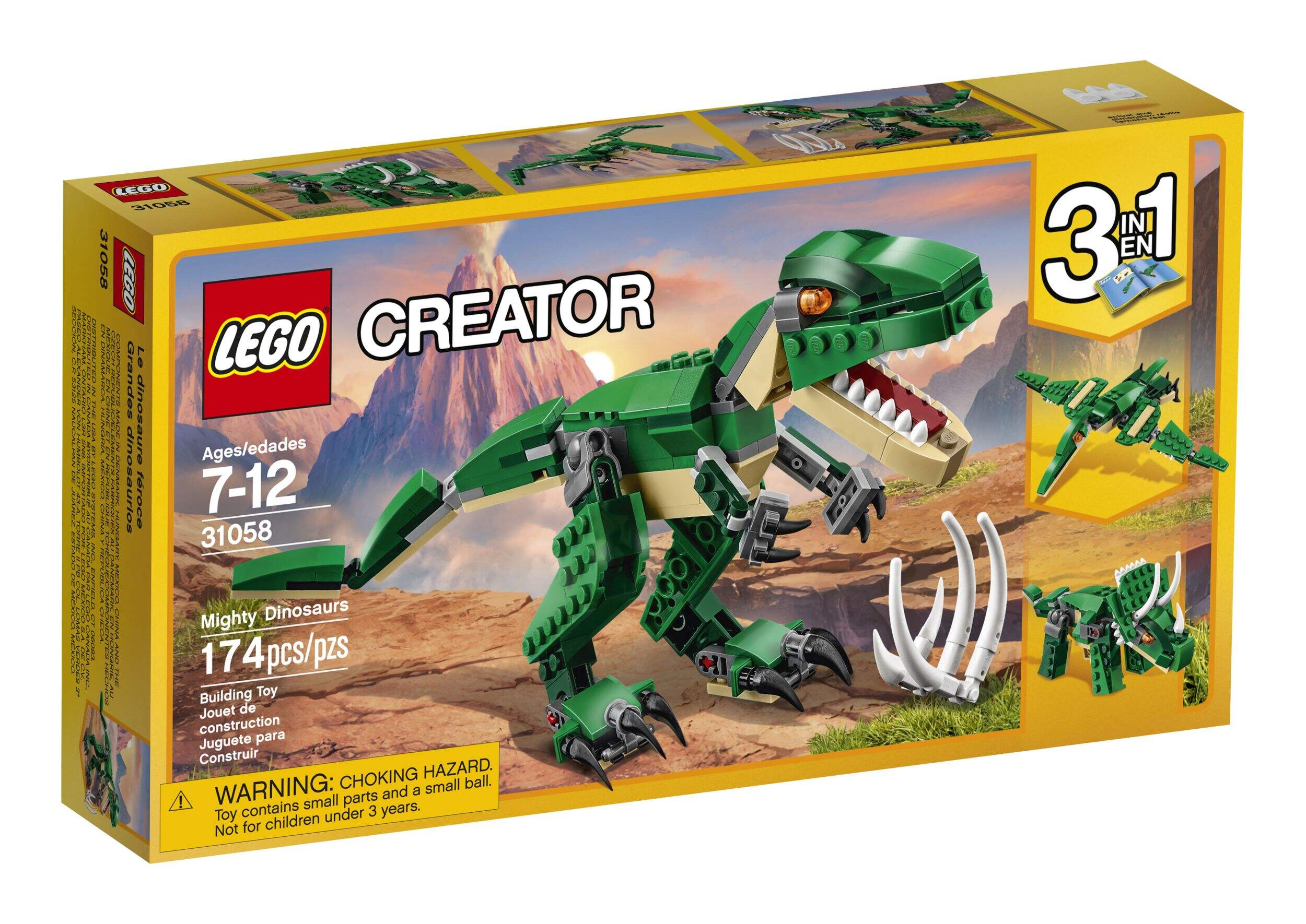 LEGO Creator Le dinosaure féroce, 174 pièces Front_Angled_Right