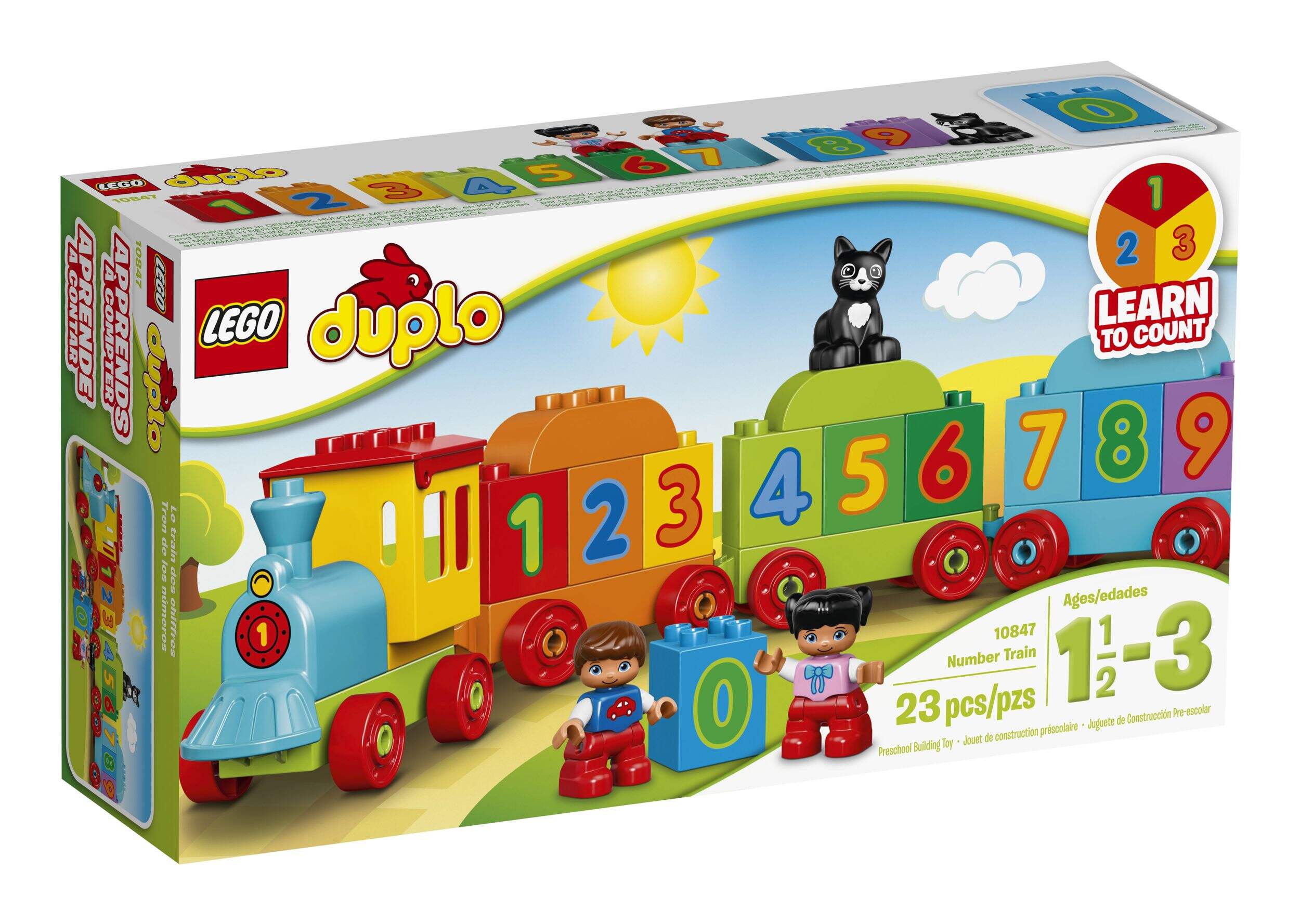 LEGO® Duplo Number Train, 23-pcs Front_Angled_Right