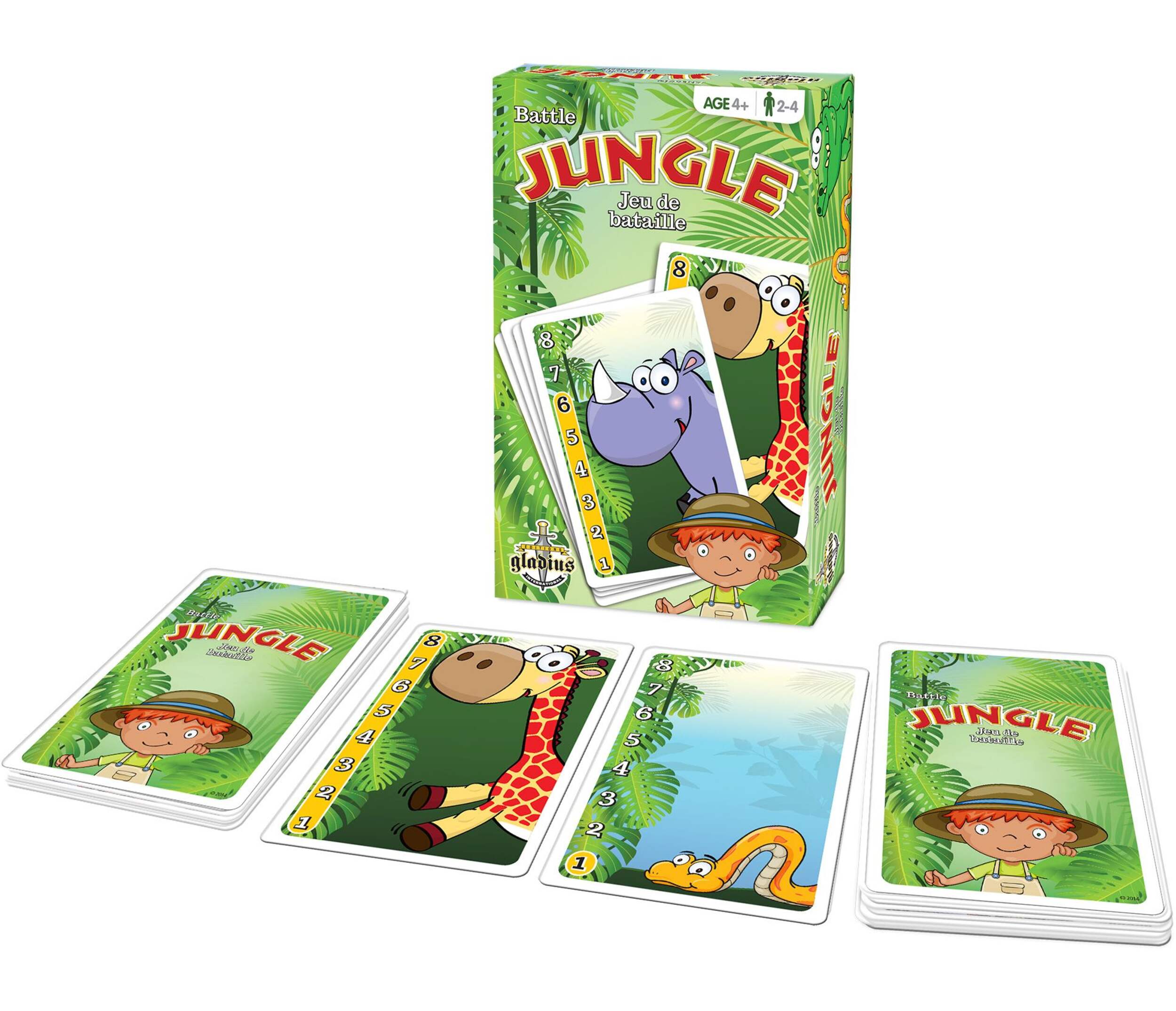 Editions Gladius Jungle Battle Card Game for Kids, Ages 4+ Front_Elevated