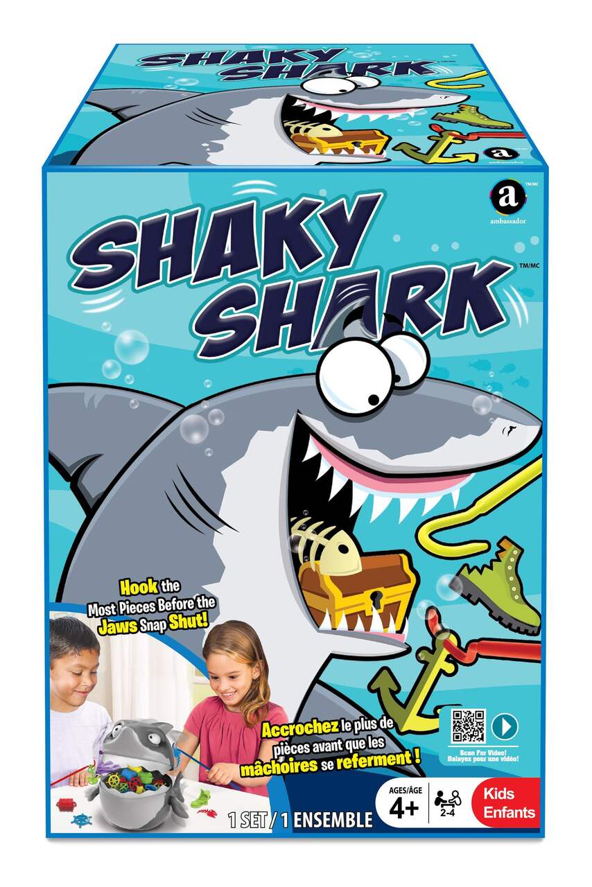 Pressman Shaky Shark Fishing Game For Kids, Ages 4+