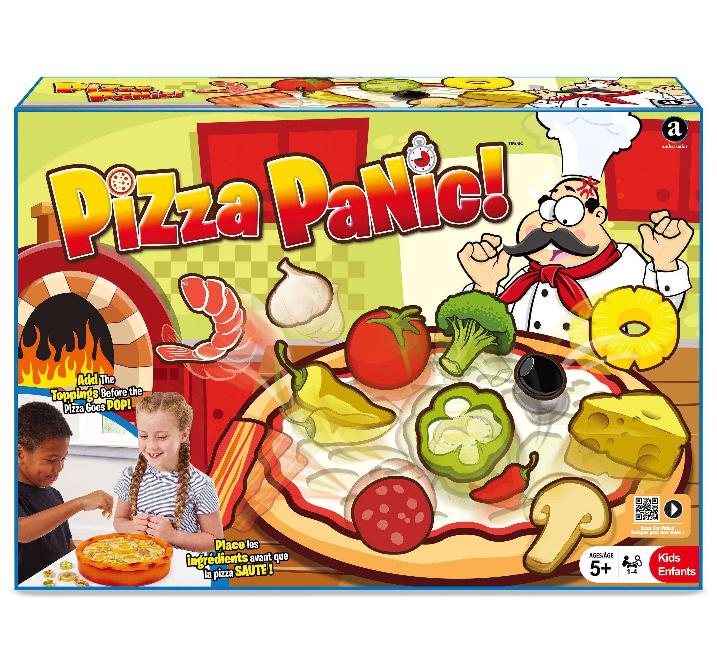 Pizza Panic Shape-Matching Game, Multi-Coloured, 1-4 Players, Ages 5+, for Birthday/Party Favour Front_Elevated
