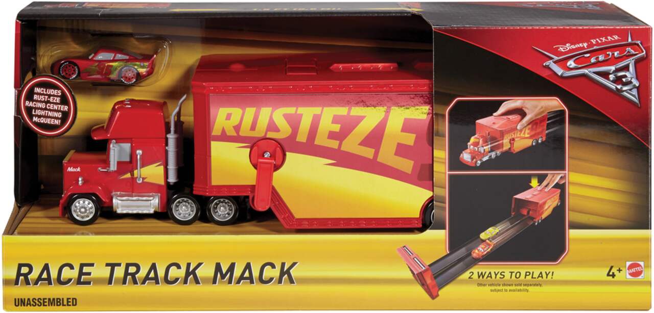 Lightning mcqueen mack clearance truck race track