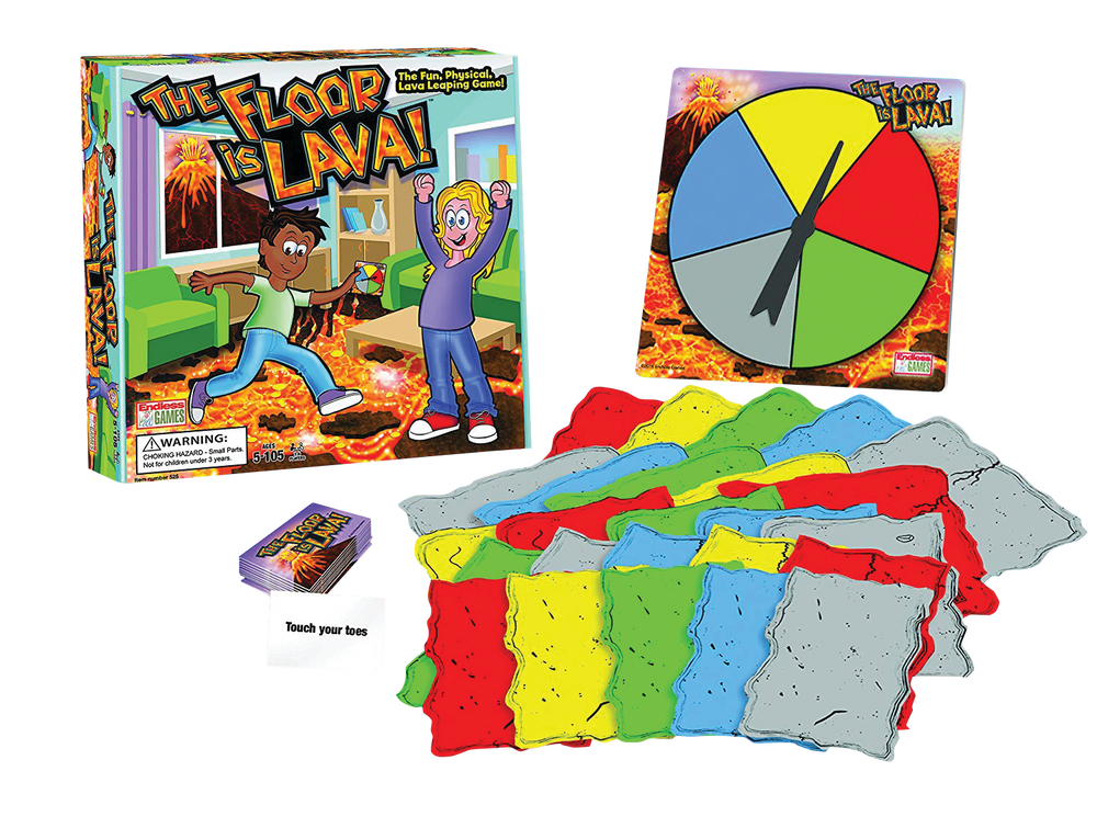 Endless Games The Floor Is Lava! Interactive Indoor/Outdoor Floor Board Game, Ages 5+ Canadian Endless Games The Floor Is Lava! Interactive Indoor/Outdoor Floor Board Game, Ages 5+ Canadian