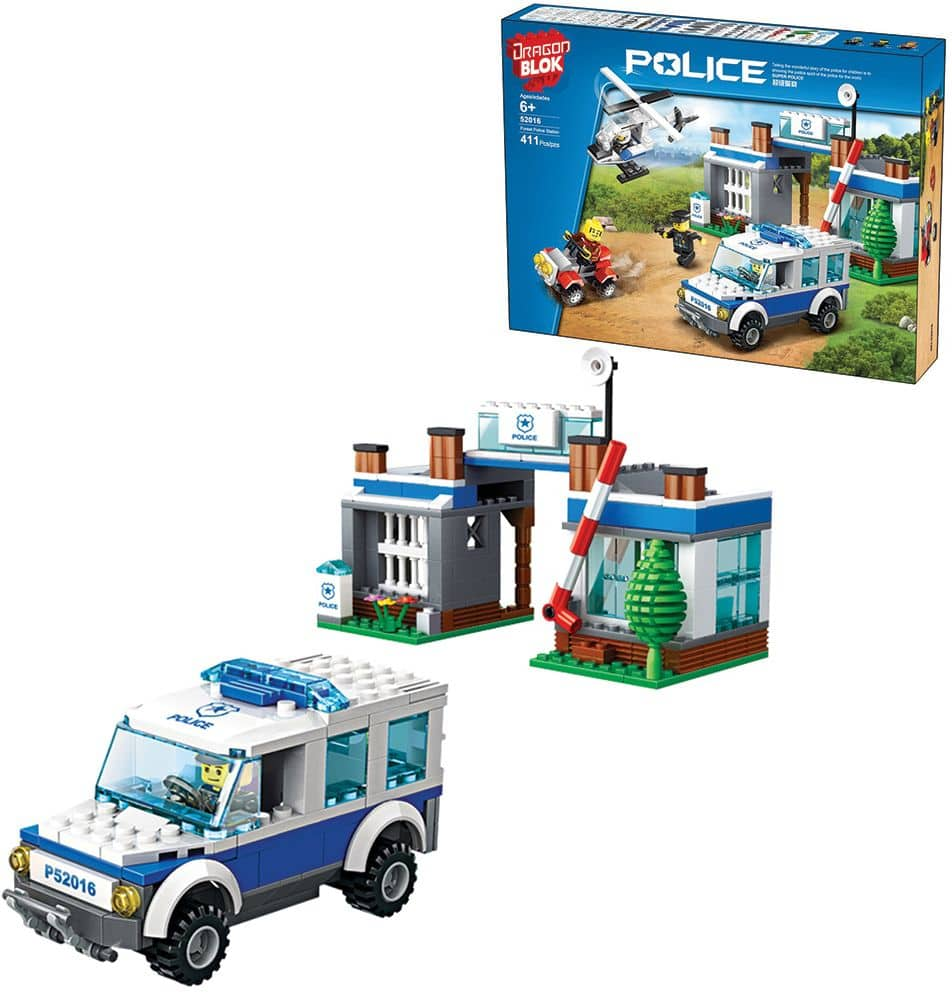 Dragon Blok Police Forest Department Building Toyset for Kids, 411