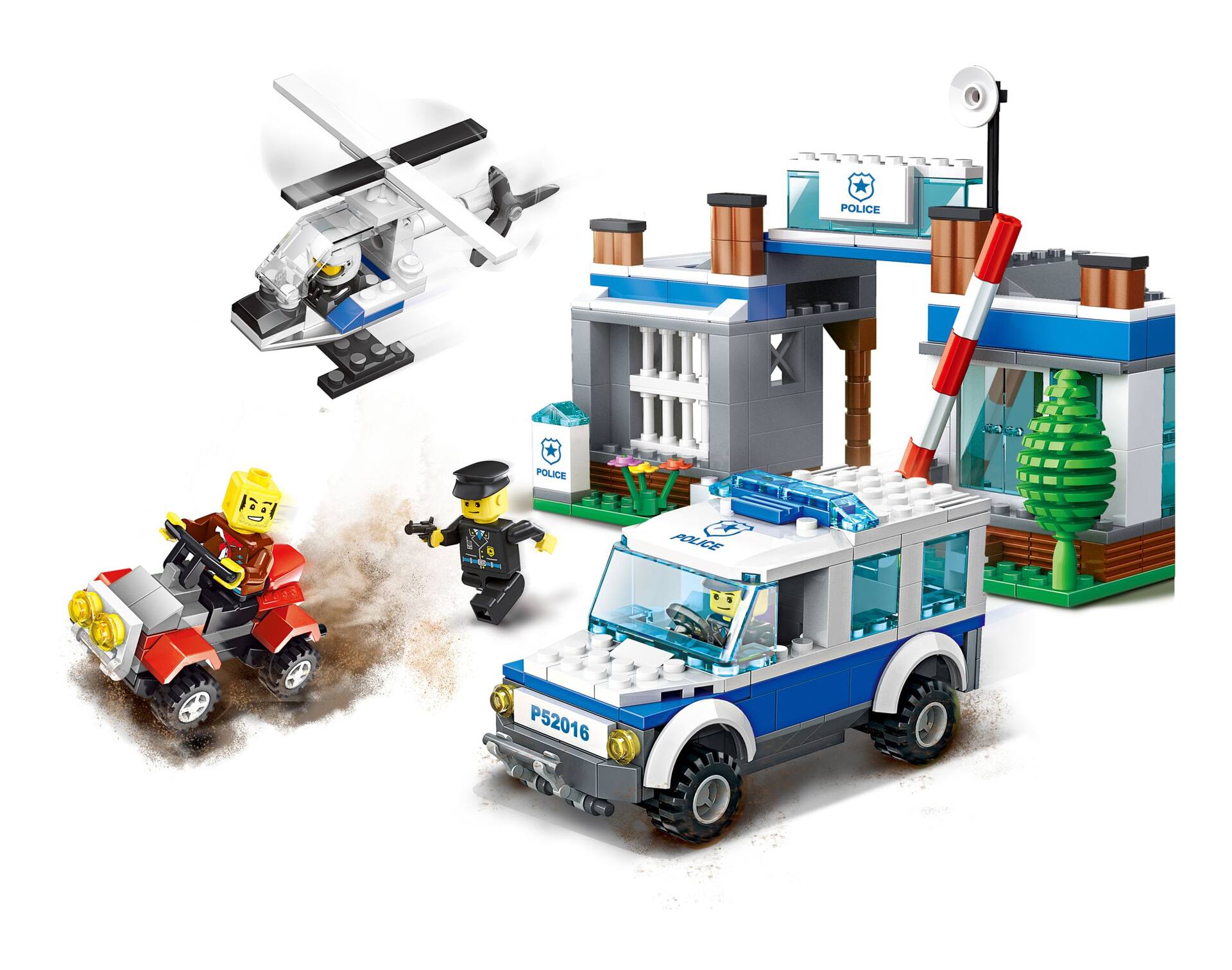 Dragon Blok Police Forest Department Building Toyset for Kids, 411