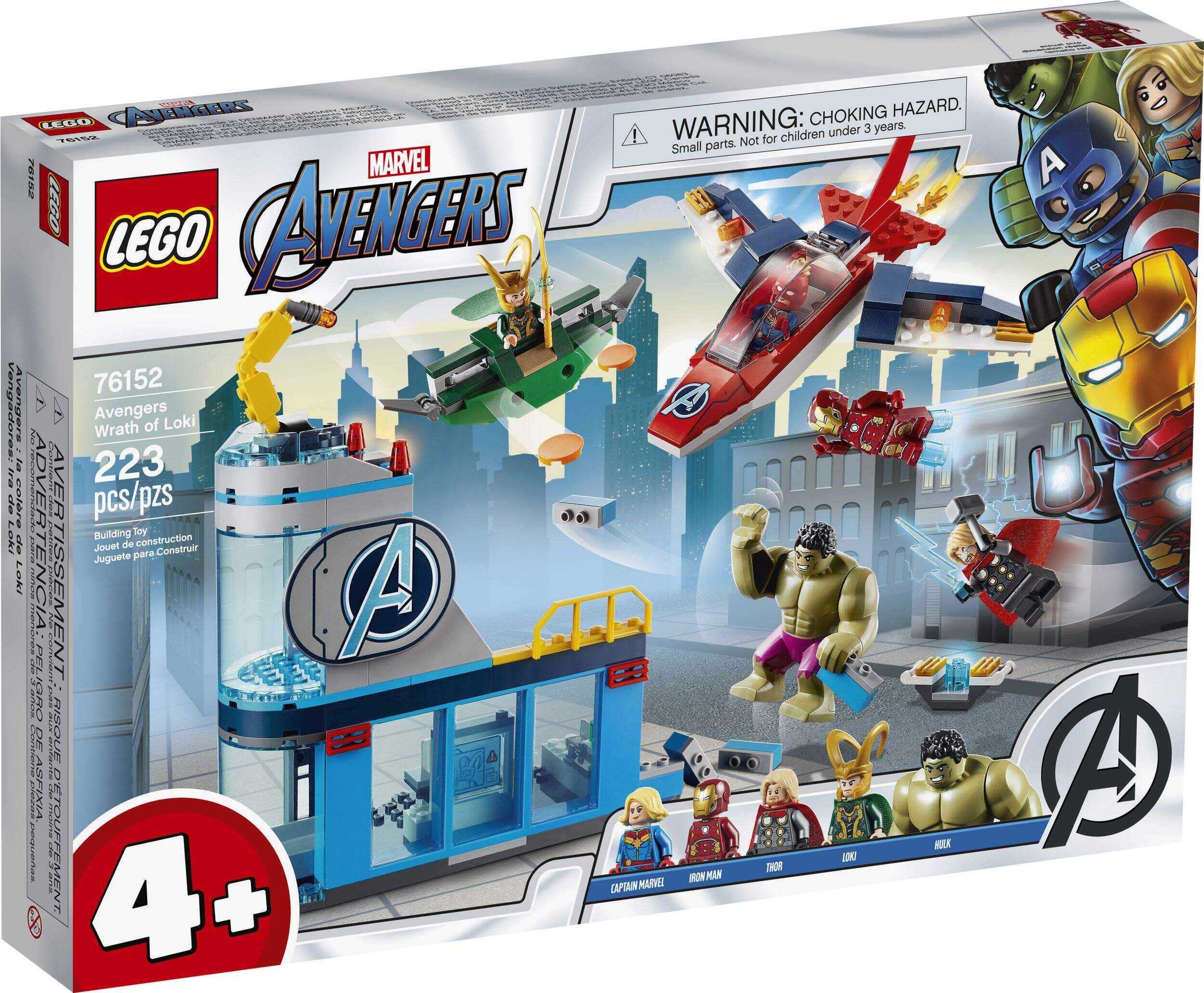 LEGO® Marvel Avengers Wrath of Loki 76152 Building Toy Kit for Kids Ages 4+ Front_Angled_Right