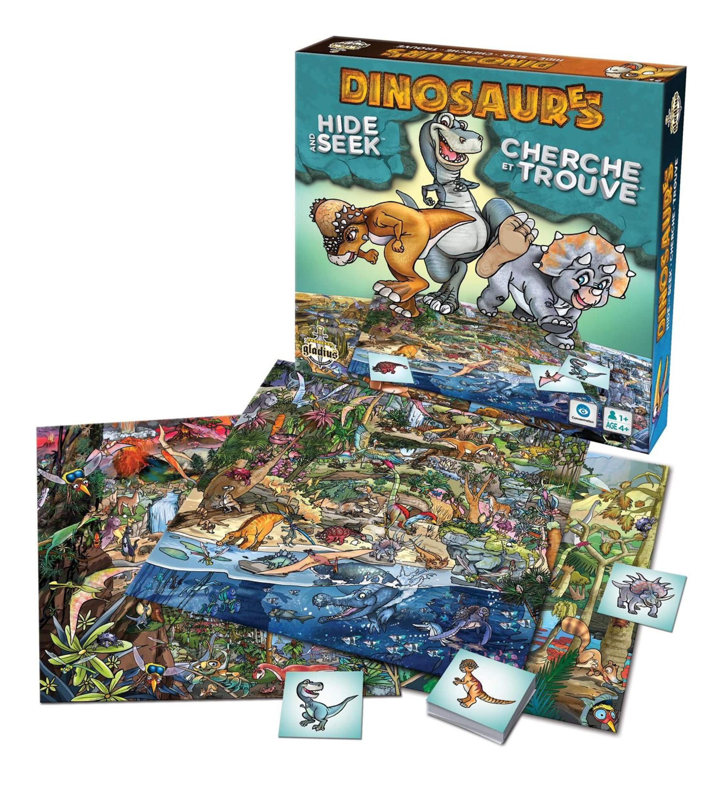 Editions Gladius Dinosaurs Hide & Seek Game Composite_or_Mixed