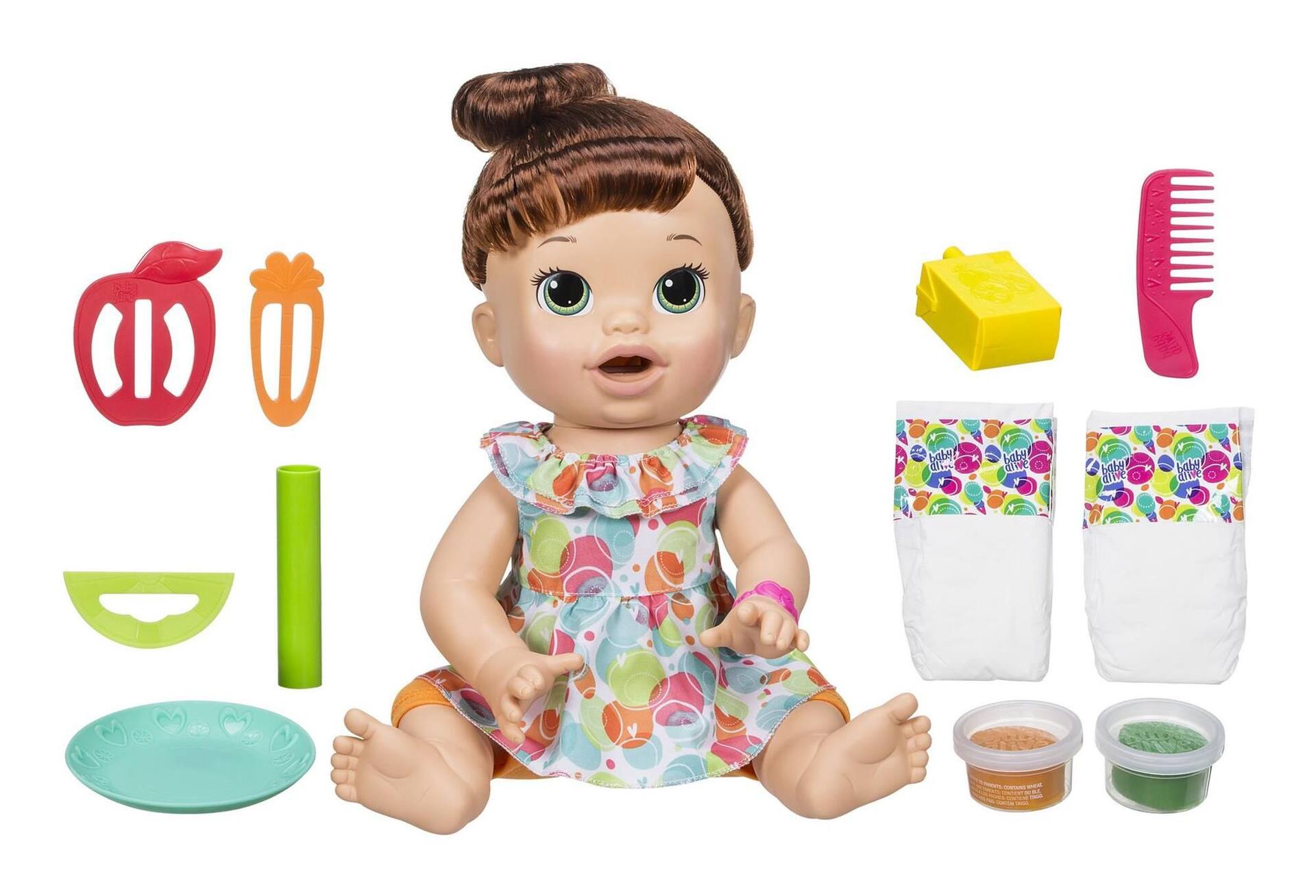 Baby Alive Super Snacks Snackin' Sara Doll, Brunette | Canadian Tire