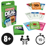 Monopoly Deal Property-Trading Card Game, Multi-Coloured, 2-5 Players, Ages 8+, for Birthday/Party Favour Composite_or_Mixed