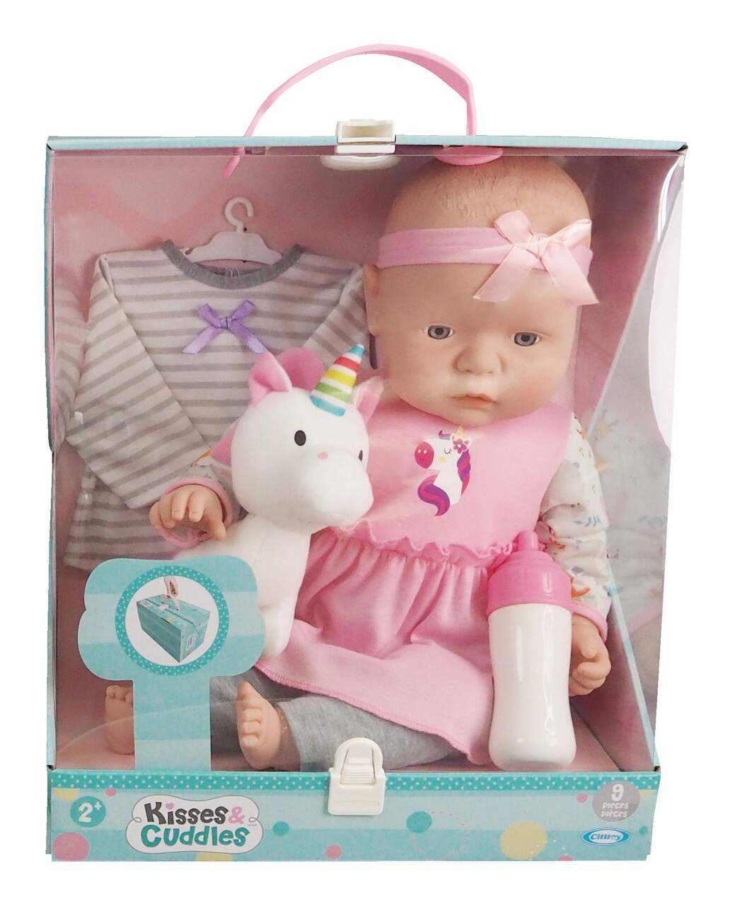 Kisses & Cuddles Baby Doll Toy w/Bathtub & Accessories, 12-in, Ages 2+