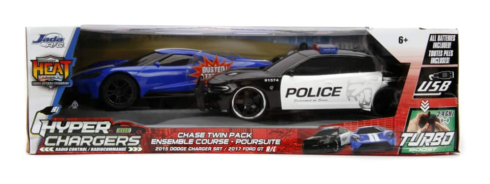 hyperchargers remote control chase twin pack toy car