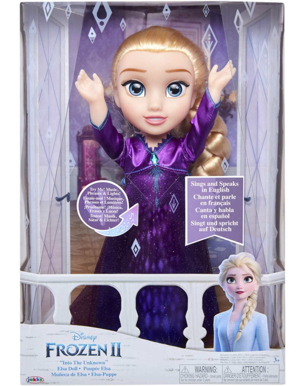 Poupée Disney La Reine des neiges 2 Elsa chantante, anglais, 3 ans