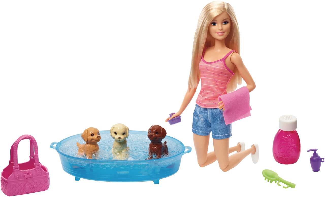 Poupée Barbie heure du bain des chiots, choix varié, 3 ans et plus