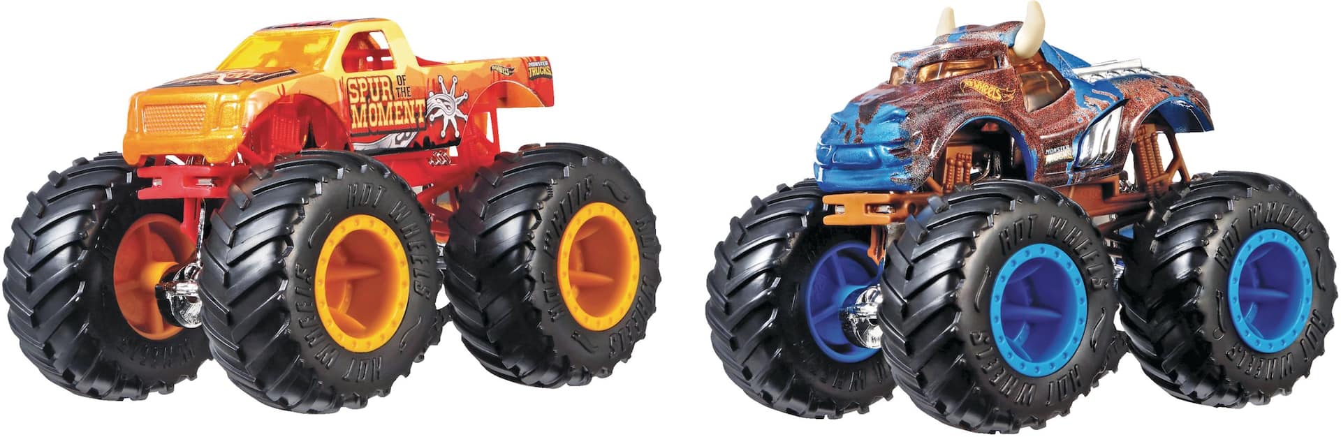 Hot Wheels Monster Trucks Demolition Doubles - Spur Of Moment vs. Steer  Clear, Ages 3+