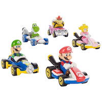 Hot Wheels  Collectible 1:64 Scale Die-Cast Mario Kart Vehicle Toy Car, Assorted, Ages 3+