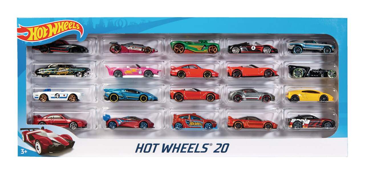 Hot Wheels 20-Pack of 1:64 Scale Toy Sports & Race Cars, Collectible  Vehicles (Styles May Vary)