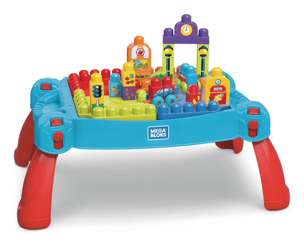 Mega Bloks First Builders Build 'N Learn Activity Table & Building
