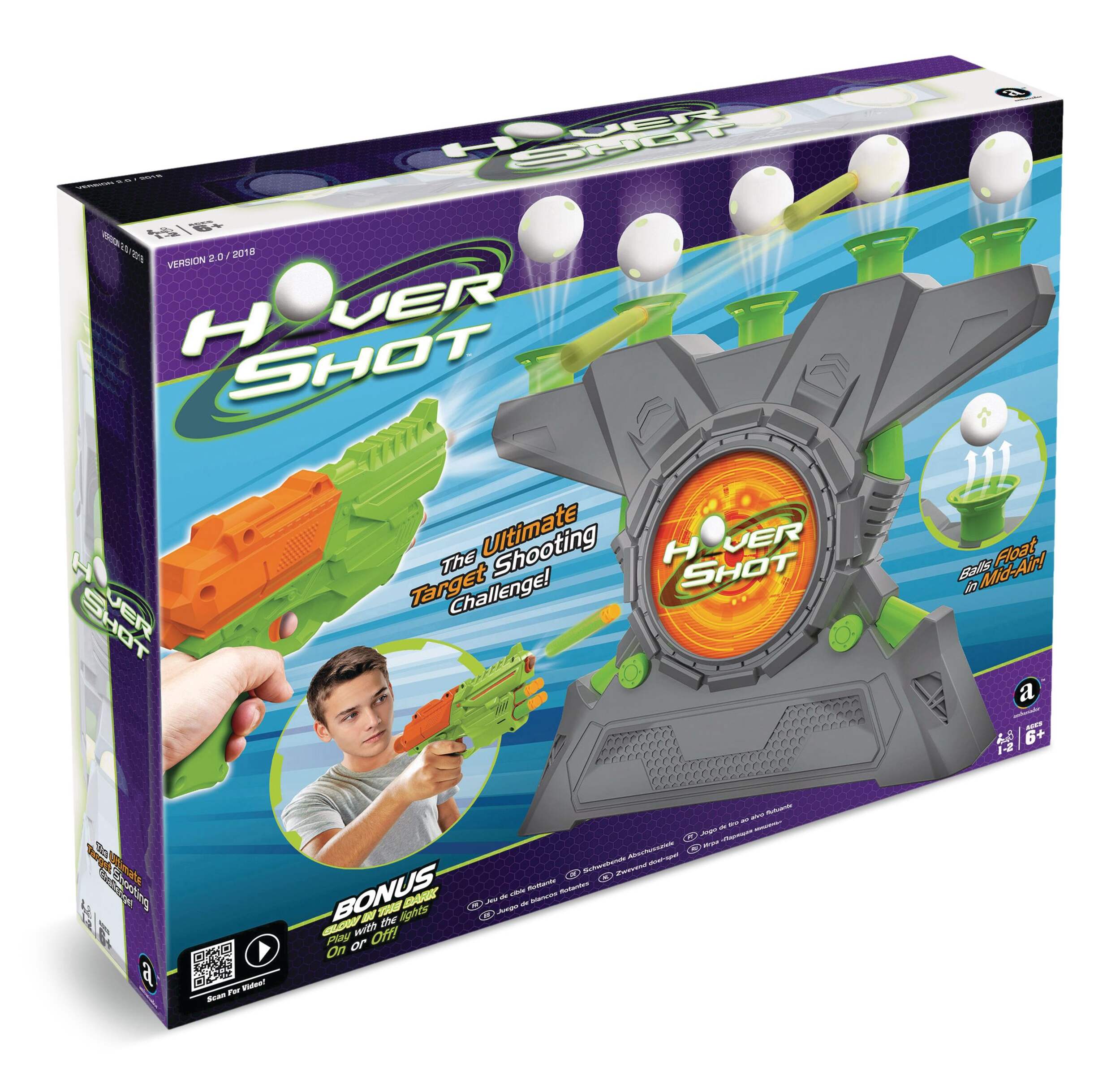 Electronic Arcade Hover Shot Floating Target Shooting Game with Powerful Precision-Aim Blaster, Ages 6+ Front_Angled_Right