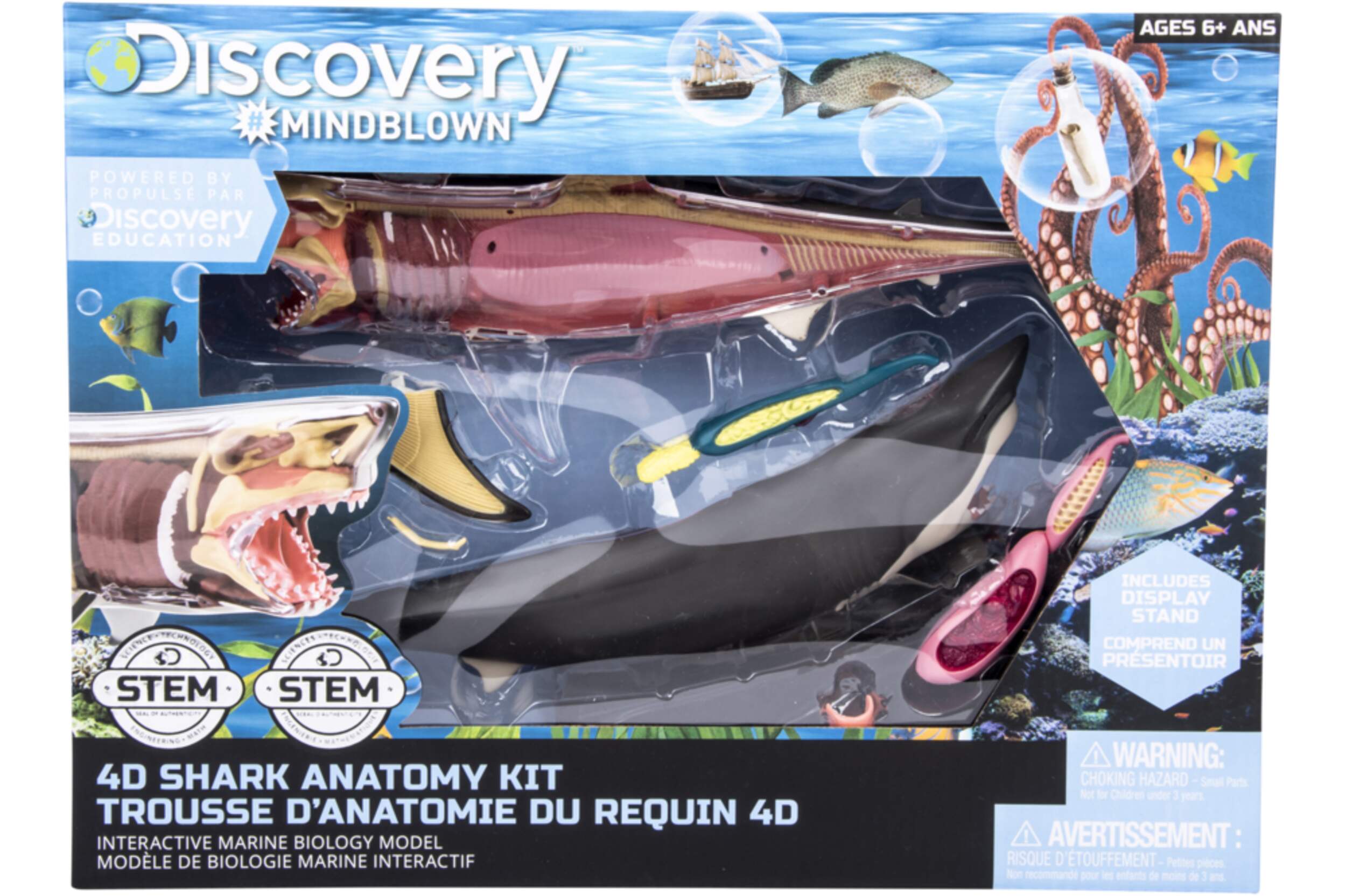 Discovery #Mindblown 4D Vision Shark Anatomy Kit, Ages 6+ Front_Flat