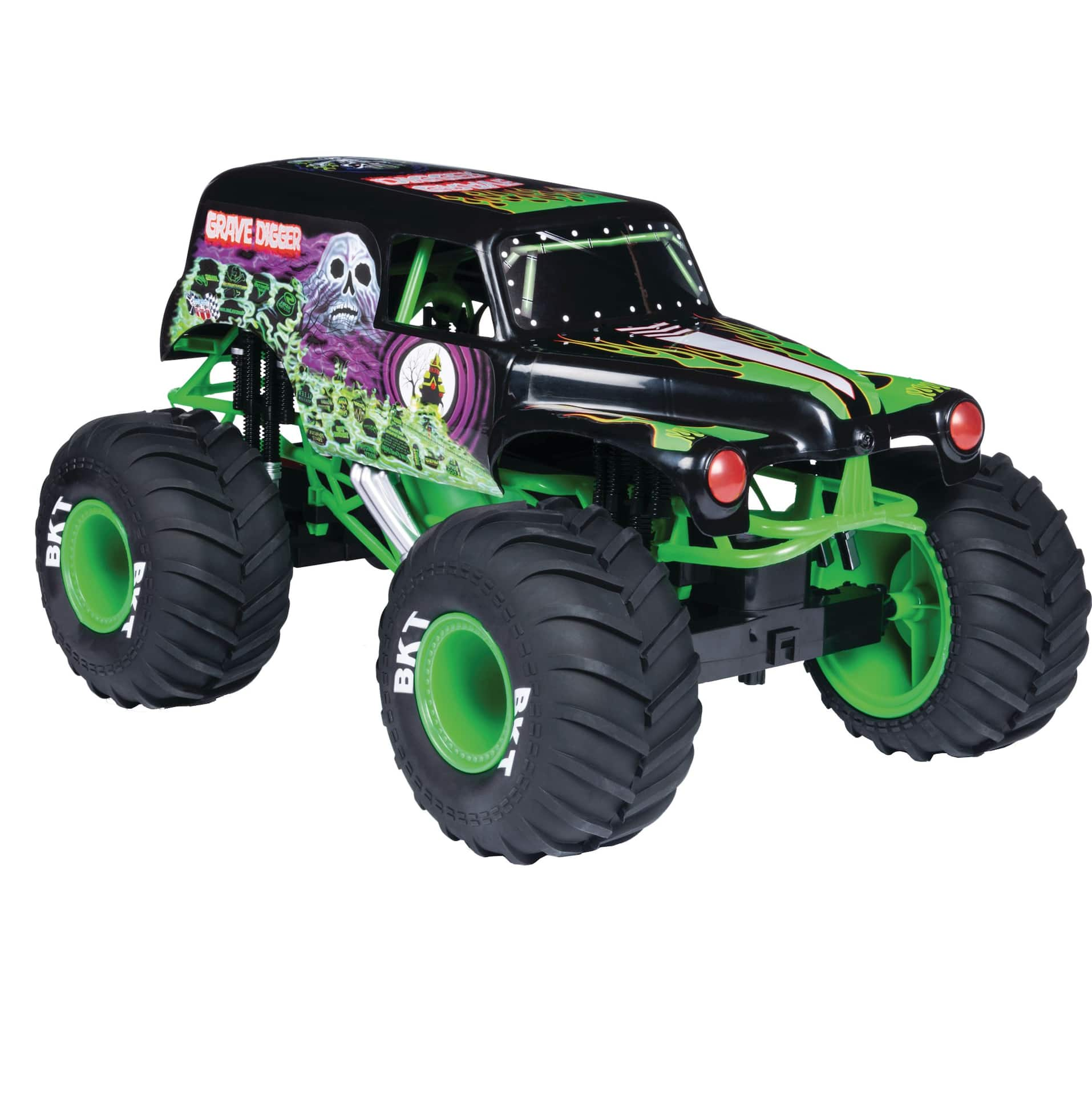 Mega Grave Digger All-Terrain Remote Control Monster Truck with Lights outlet Kids