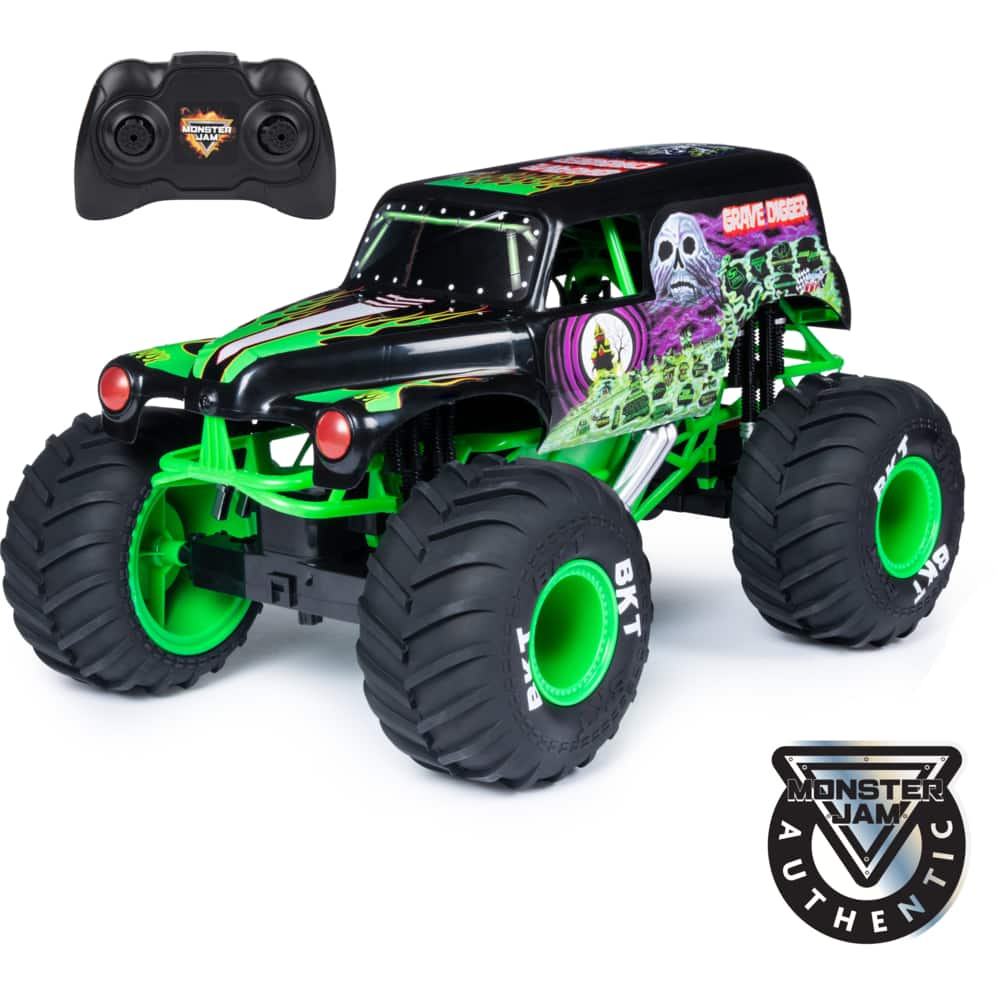 Monster Jam 1:6 Scale Remote Control Mega Grave Digger All-Terrain ...