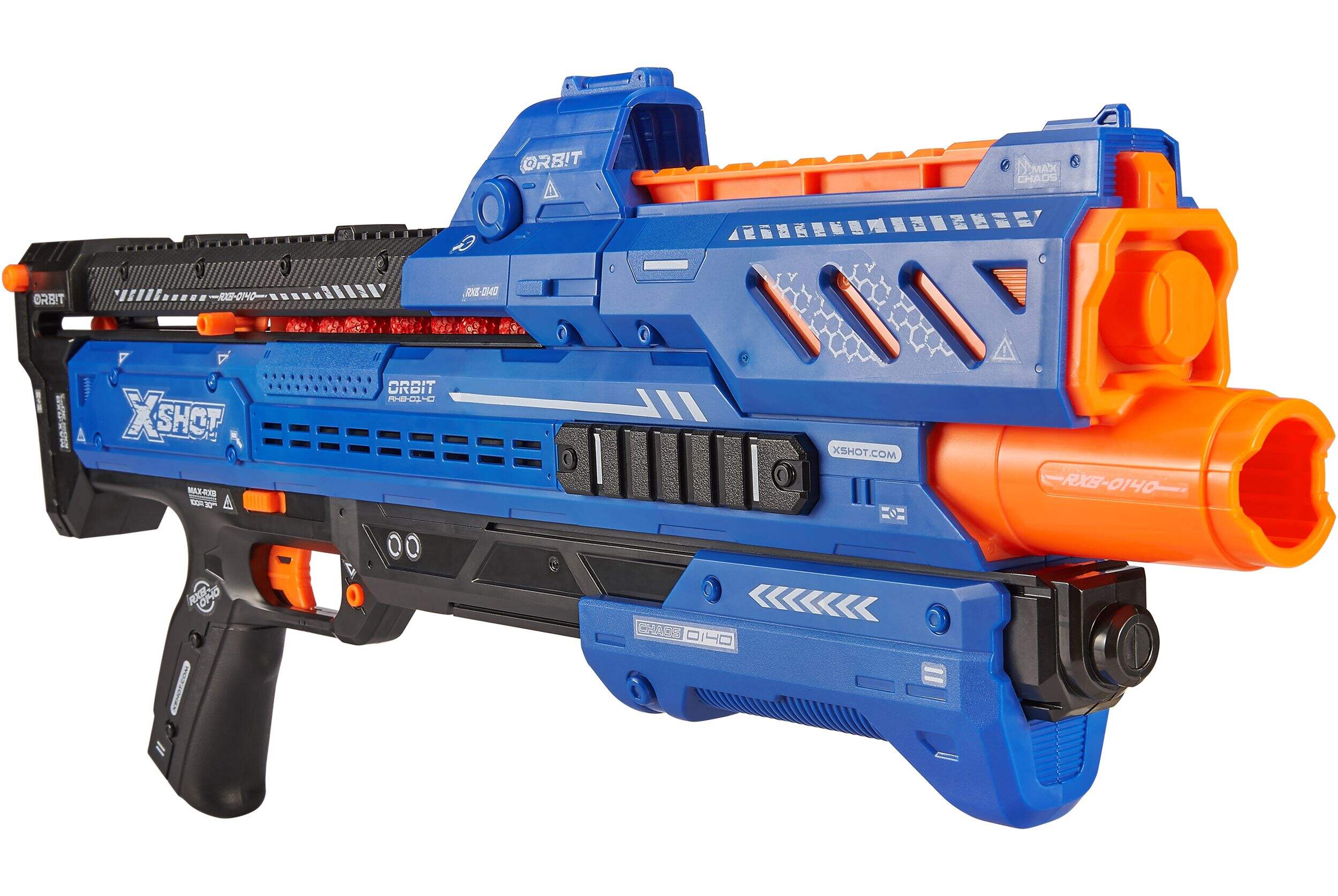ZURU X-Shot Chaos Orbit Foam Dart Blaster Pack With 15 Darts, Age 8+ Front_Three_Fourths_Angled_Right