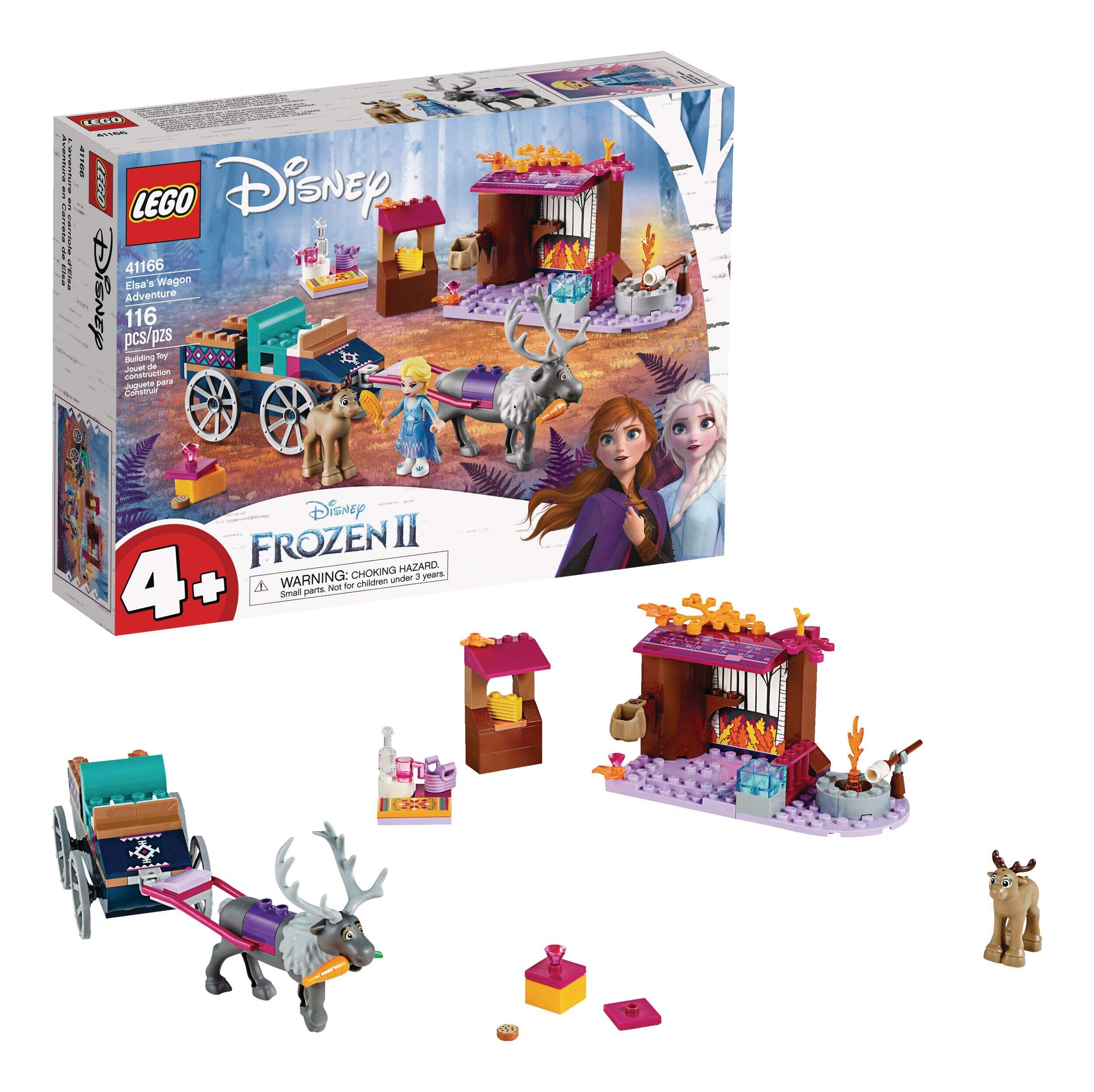 LEGO® Disney Princess™ Frozen II Elsa's Wagon Adventure 41166 Building Toy Kit, Ages 4+ Composite_or_Mixed