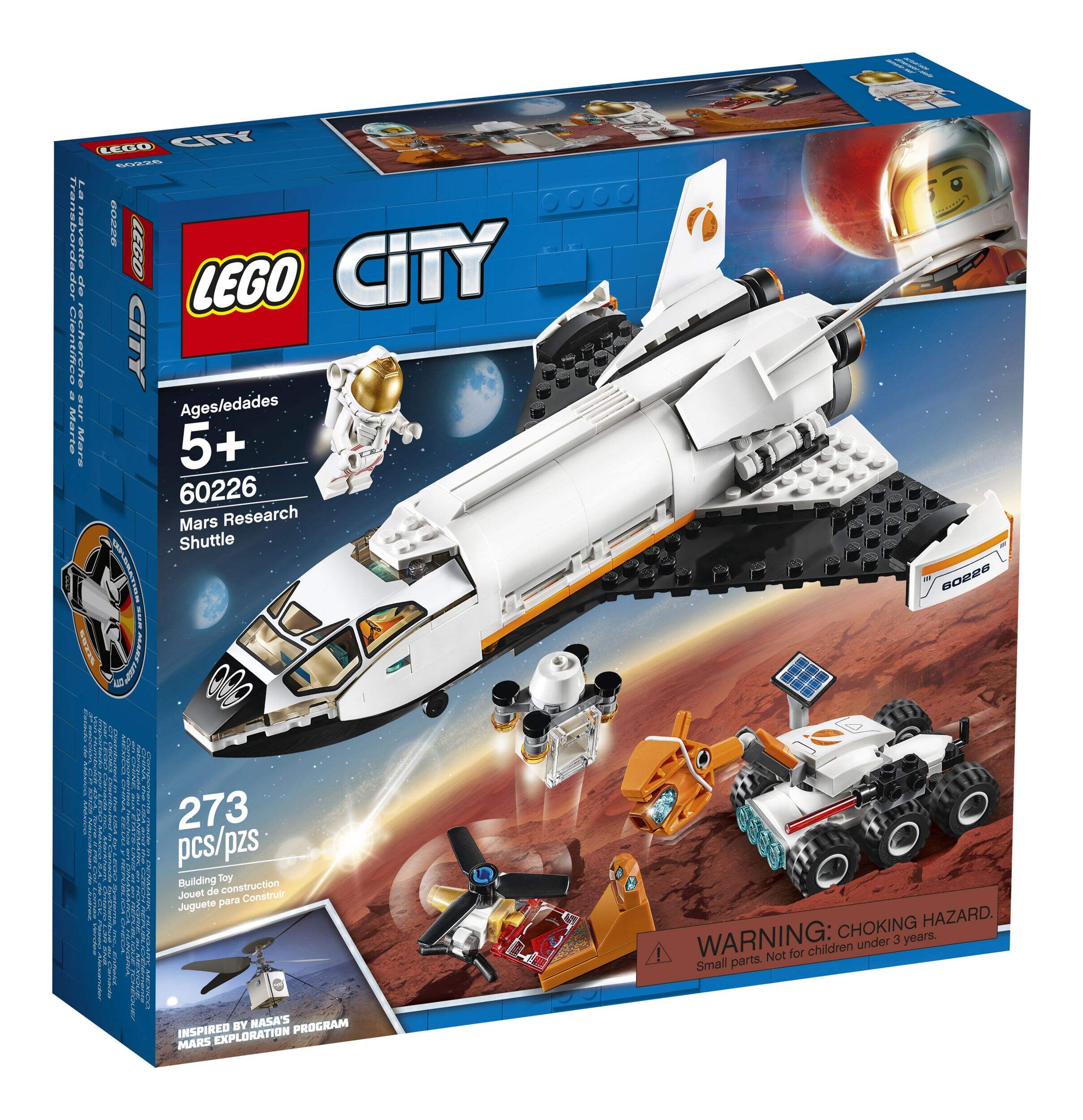 LEGO® City Mars Research Shuttle 60226 Building Toy Kit For Kids, Ages 5+ Front_Angled_Right